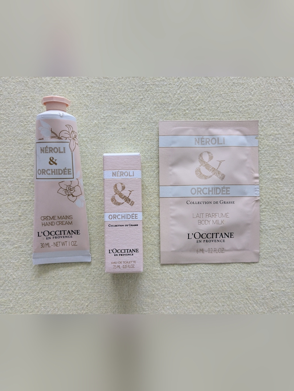 L'OCCITANE Neroli Orchidée Pink & Gold Travel Skincare Trio